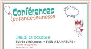 Conférences enfance jeunesse – Eveil à la nature