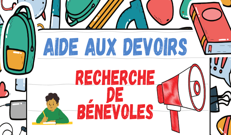 Aide aux devoirs – Recherche de bénévoles